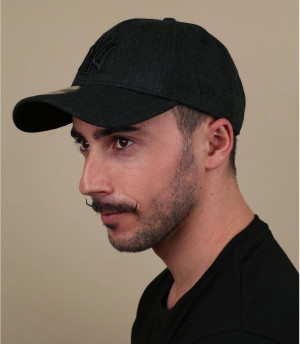 black NY cap MLB Heather 39Thirty NY black